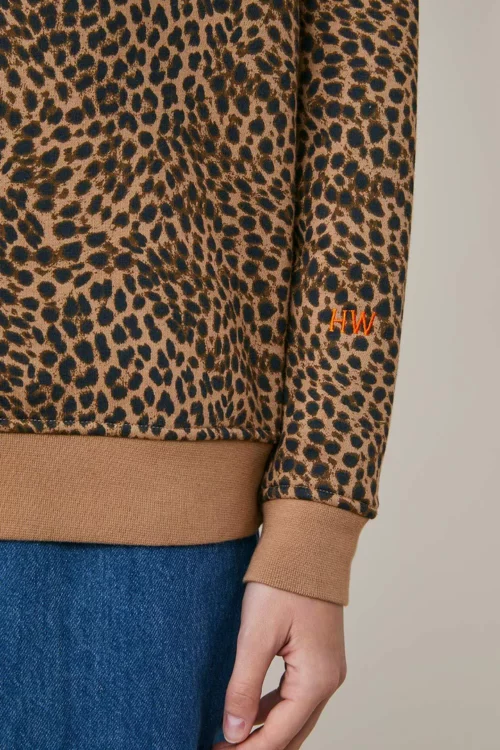 HARRIS WILSON GEORDY Sweat pour femme en coton motif Leopard le comptoir rouen le havre