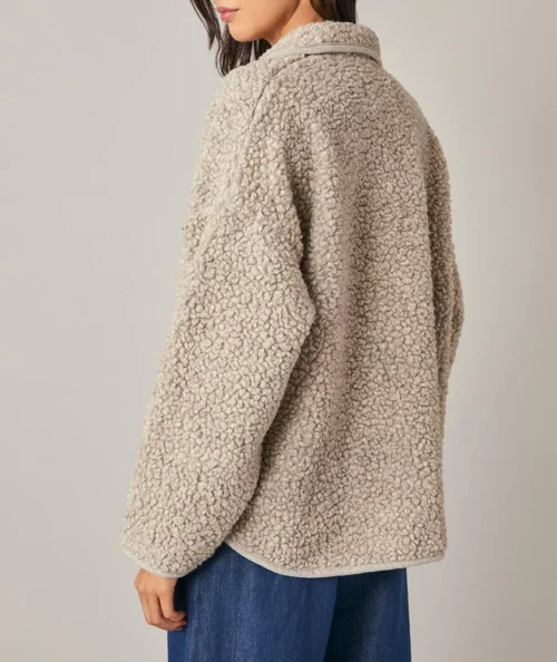 HARRIS WILSON GIUSEPPA Veste en laine sherpa pour femme beige le comptoir le havre