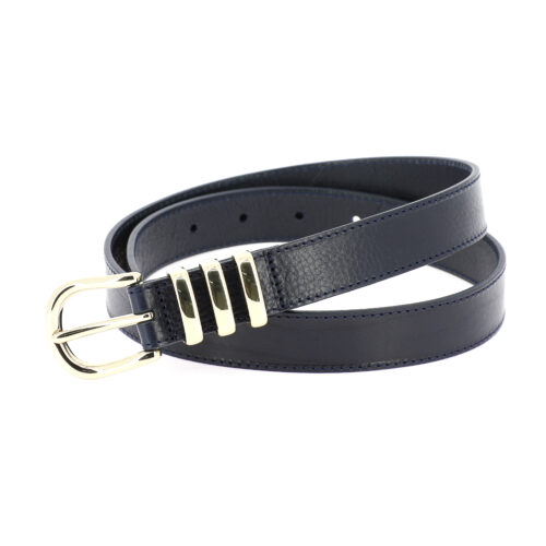 HERBERT FRERE SOEUR LA IENA Ceinture cuir femme bleu marine