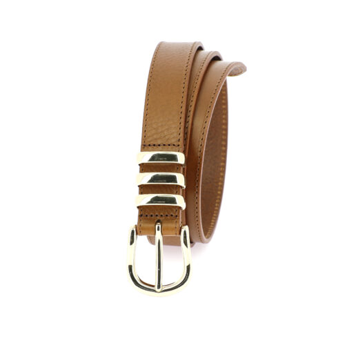 HERBERT FRERE SOEUR LA IENA Ceinture cuir femme marron nutella