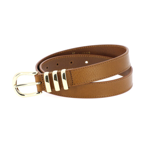 HERBERT FRERE SOEUR LA IENA Ceinture en cuir femme marron nutella