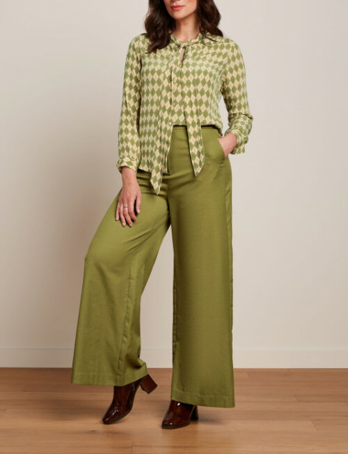 KING LOUIE Delia blouse farrow vert à motifs pour femme le comptoir rouen le havre