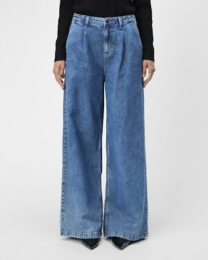 OBJECT OBJMOJI Jean wide Large Femme Medium Blue Denim le comptoir magasins vêtements femmes rouen le havre