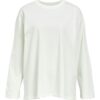 OBJECT T shirt Oversize Femme Manches Longues en Coton Bio Cloud Dancer
