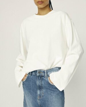 OBJECT T shirt Oversize Femme Manches Longues en Coton Bio Cloud Dancer le comptoir rouen