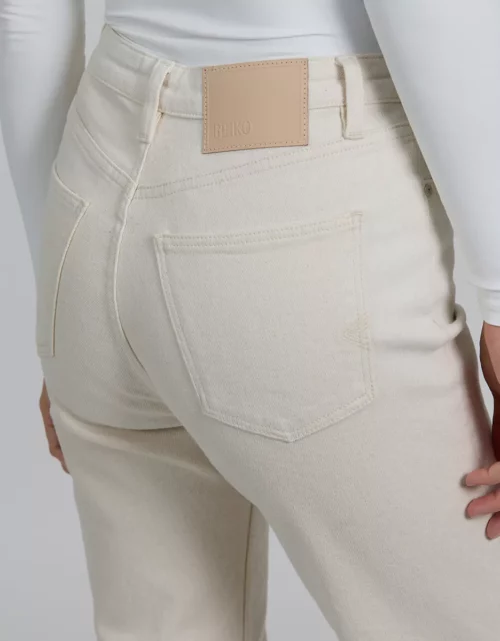 REIKO MILO Jean straight taille haute pour femme écru le comptoir rouen le havre