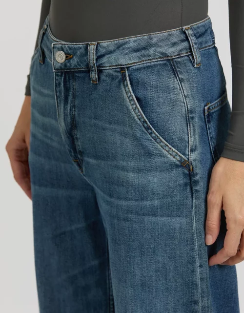 REIKO POM Jean wide femme bleu DNM M 265