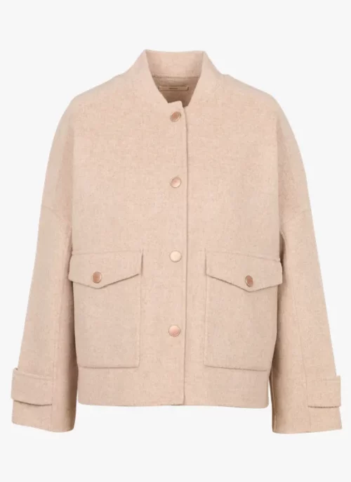 Sessùn YALEPARK Veste esprit teddy femme en laine mélangée beige