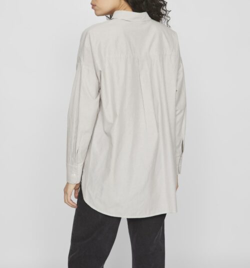 VILA VIDARMA Chemise Femme Oversize à Rayures Marron le comptoir magasin vêtements femmes rouen