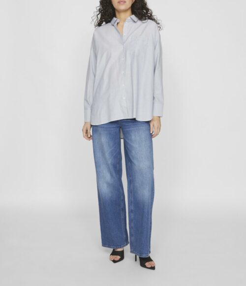 VILA VIDARMA Chemise Femme Oversize à Rayures bleu le comptoir magasins de vêtements femmes rouen