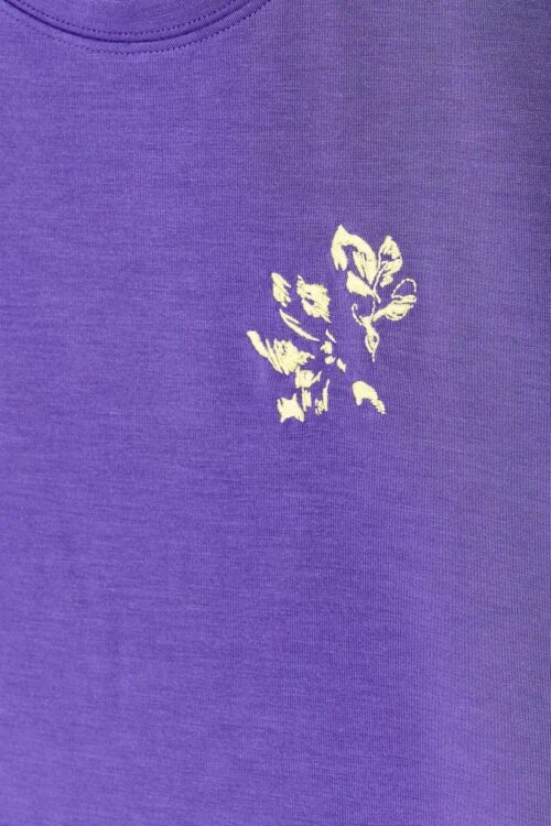 CKS SARIA T-Shirt Manches Courtes Femme Imprimé Violet – Image 3