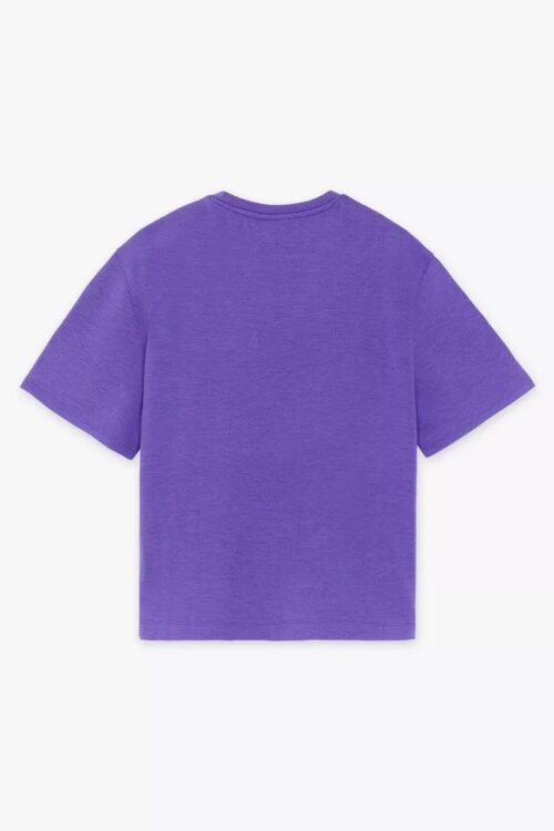 CKS SARIA T-Shirt Manches Courtes Femme Imprimé Violet – Image 4