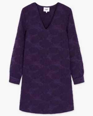 CKS DIEDEROP Robe Midi Col V Violet