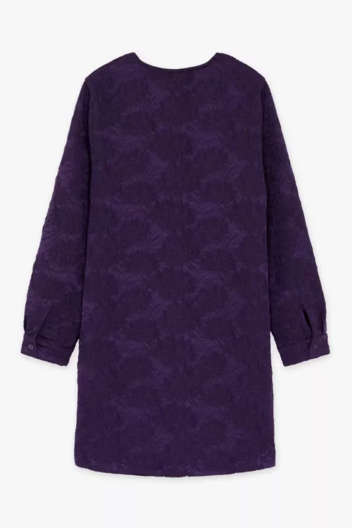 CKS DIEDEROP Robe Midi Col V Violet Le Comptoir