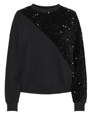 PIECES PCNANCY Sweat Sequins Femme Noir