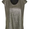 PIECES PCNILANA T Shirt femme pailleté argenté doré le comptoir rouen le havre