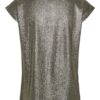 PIECES PCNILANA T Shirt femme pailleté doré