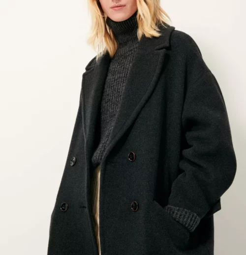 Sessùn MIA Manteau long pour femme en laine carbonella