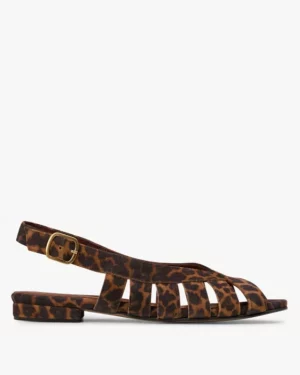 ANONYMOUS COPENHAGEN Sophie 20 Calf Suede Print Sandales Léopard