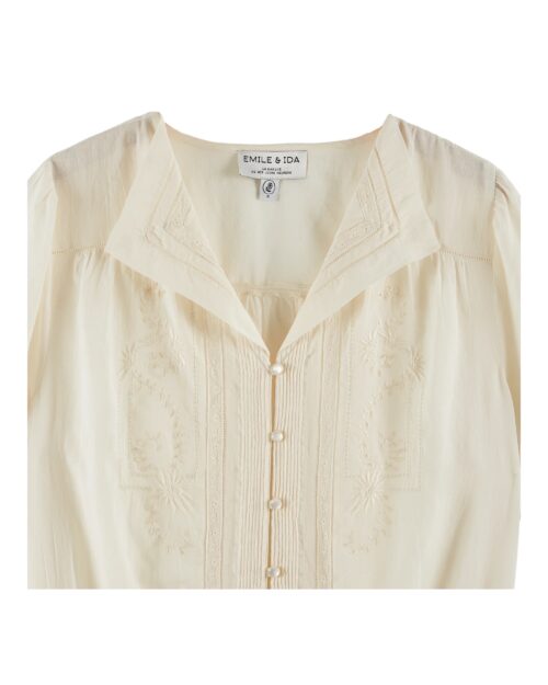 EMILE ET IDA BRUNELLE Blouse Ecru – Image 2