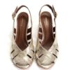 ANONYMOUS COPENHAGEN Sophie 50 Stiletto Crackled Metallic Goat Sandales Champagne – Image 4