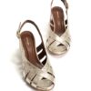 ANONYMOUS COPENHAGEN Sophie 50 Stiletto Crackled Metallic Goat Sandales Champagne – Image 6