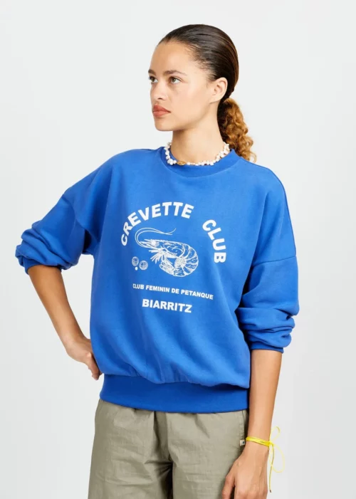 AP FAFA Sweat Femme Crevette Club Cobalt – Image 2