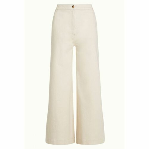 Pantalon large couleur Ivory King Louie Peppa Retro, idéal pour des tenues élégantes et confortables.