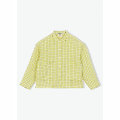 AP FELONISE Chemise à Petits Carreaux Femme Jaune