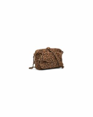 PIECES PCNAINA Petit Sac en Daim Léopard Black