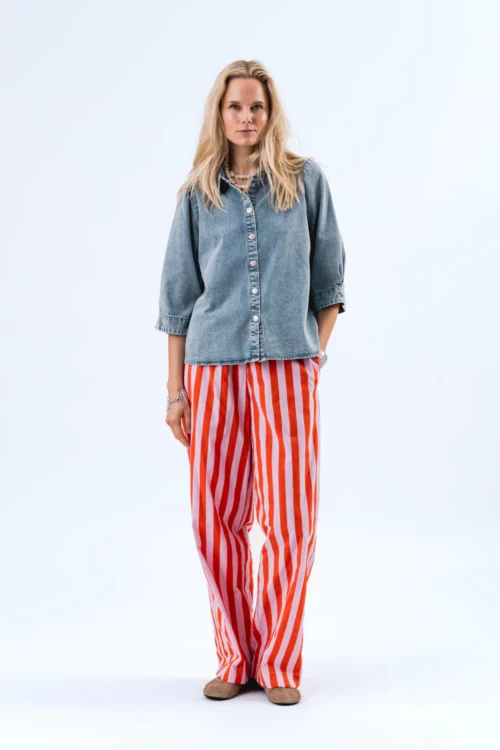 LOLLYS LAUNDRY RITA Pantalon 100% Coton Stripe – Image 5