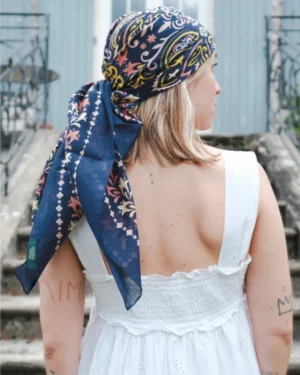 MAISON LECOMTE FLAMENT Foulard Marbella Coton