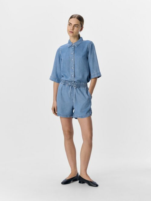 OBJECT OBJFRAME Short Light Blue Denim – Image 2