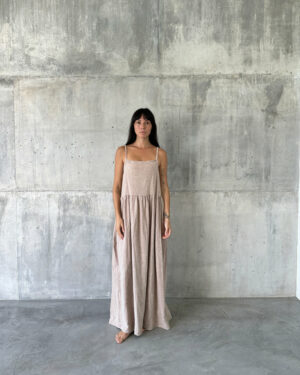 MYSAYANG BUSA Robe Longue Nut Stone Washed