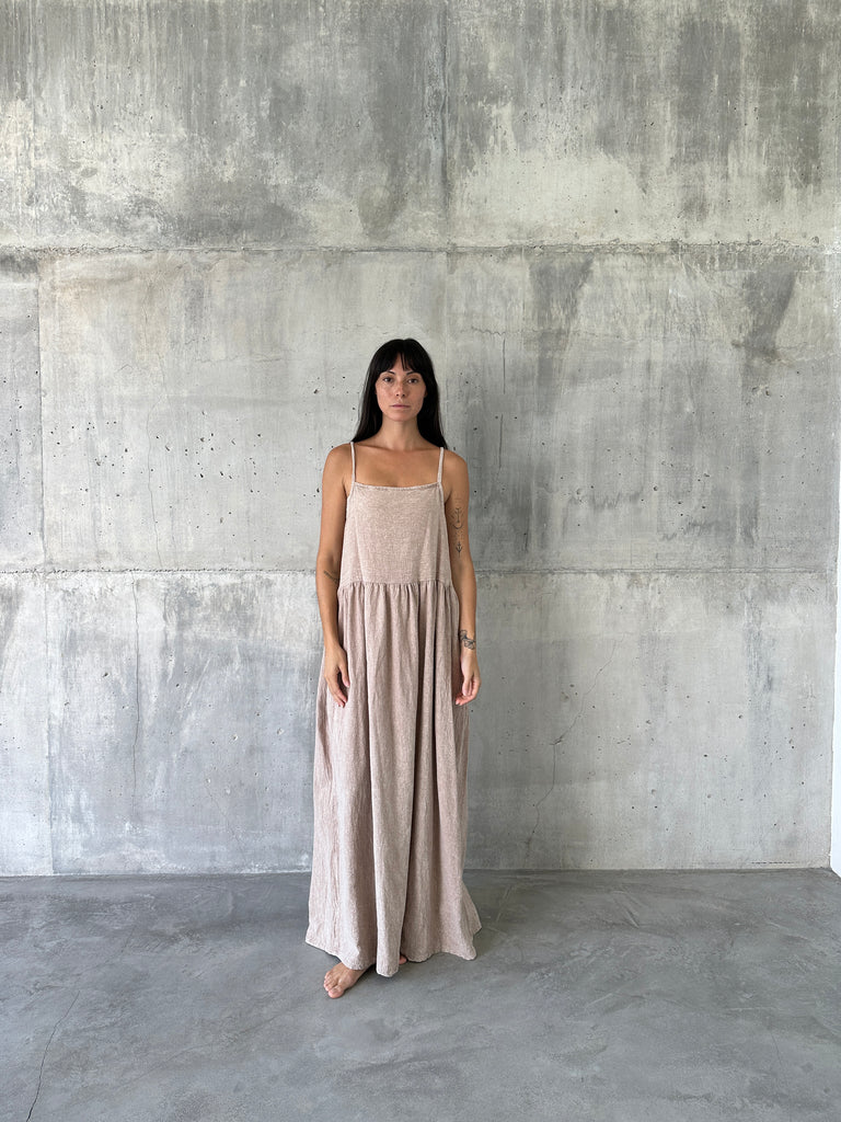 MYSAYANG BUSA Robe Longue Nut Stone Washed