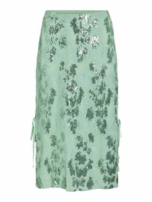 VILA ROUGE ROUSKYLAR Jupe Midi Sequins Hemlock – Image 6