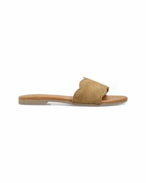 PIECES PCSOPHIE Sandales Suede Cognac
