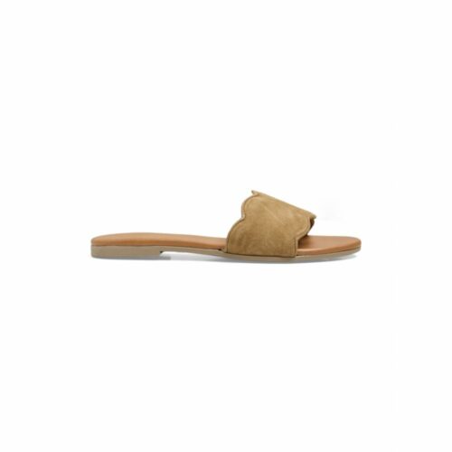 PIECES PCSOPHIE Sandales Suede Cognac