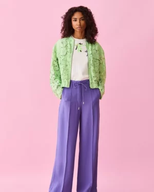 CKS BLISS Pantalon Long Droit Violet