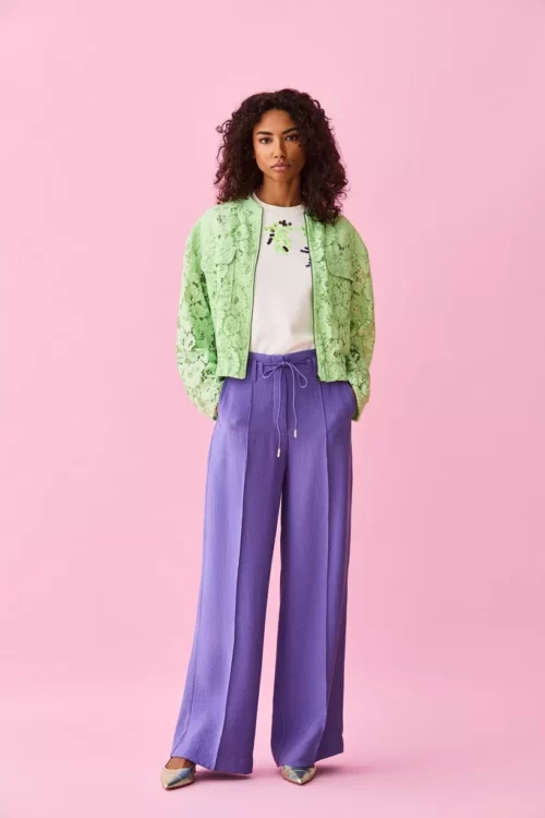 CKS BLISS Pantalon Long Droit Violet