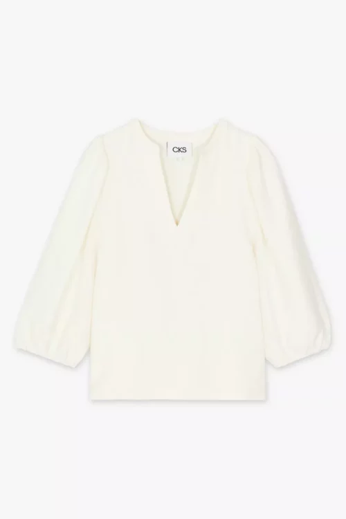 CKS BULANI Chemisier Manches Courtes Blanc – Image 4