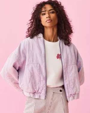 CKS CREMASA Veste Matelassée Lilas