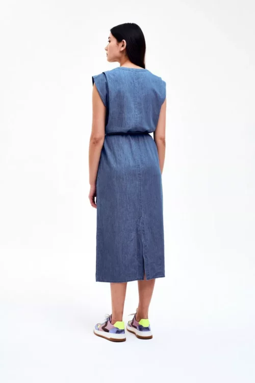 CKS DAZED Robe Longue Bleu – Image 2