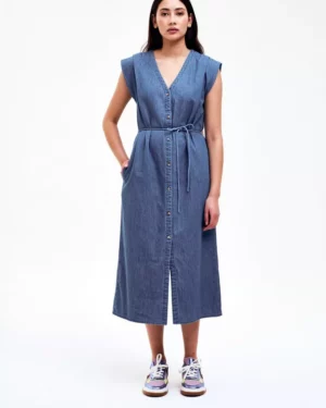 CKS DAZED Robe Longue Bleu