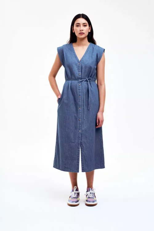 CKS DAZED Robe Longue Bleu