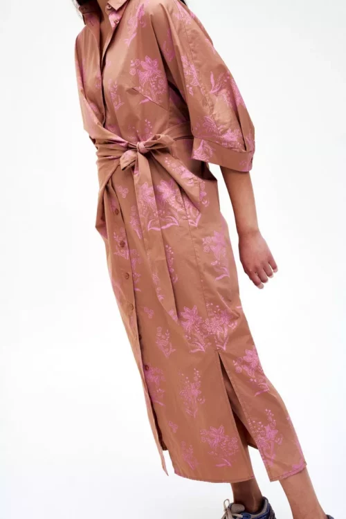 CKS DIOXA Robe Midi Brun – Image 5