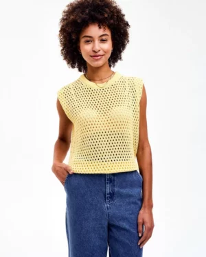 CKS PINBALL Pull Tricoté Jaune