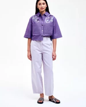 CKS TONY Pantalon Coupe Ballon Lilas