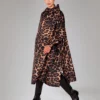 RAINKISS Poncho Léopard Foncé