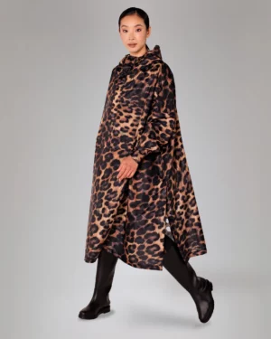 RAINKISS Poncho Léopard Foncé
